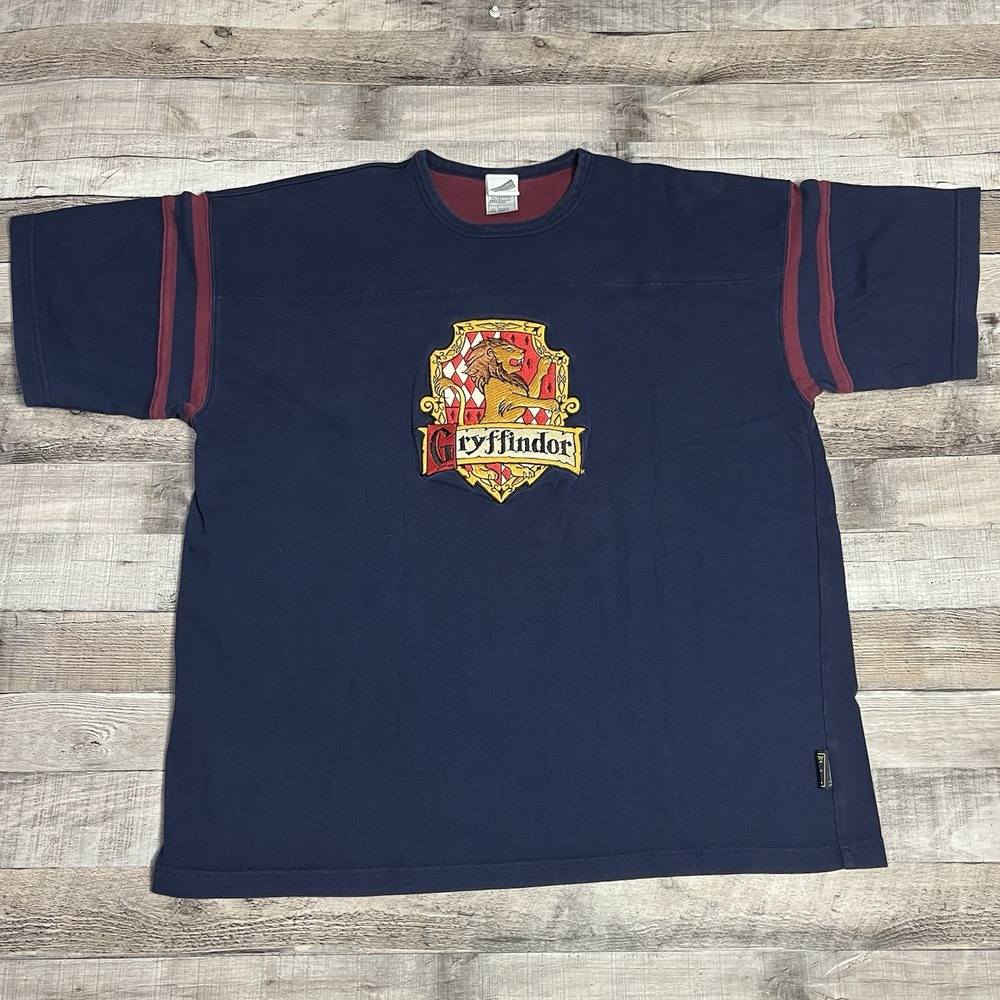 Harry Potter Shirt Size 2XL Blue Vintage 2000s Movie Promo Tee Gryffindor